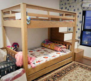 Giường tầng gỗ sồi phòng trẻ em GT-104