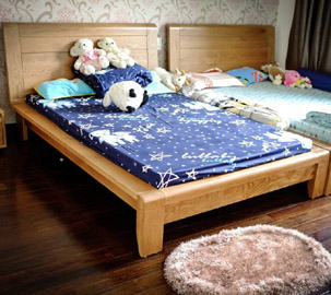 Giường ngủ bé gái gỗ sồi GT-105