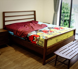 Giường ngủ gỗ óc chó GT-107